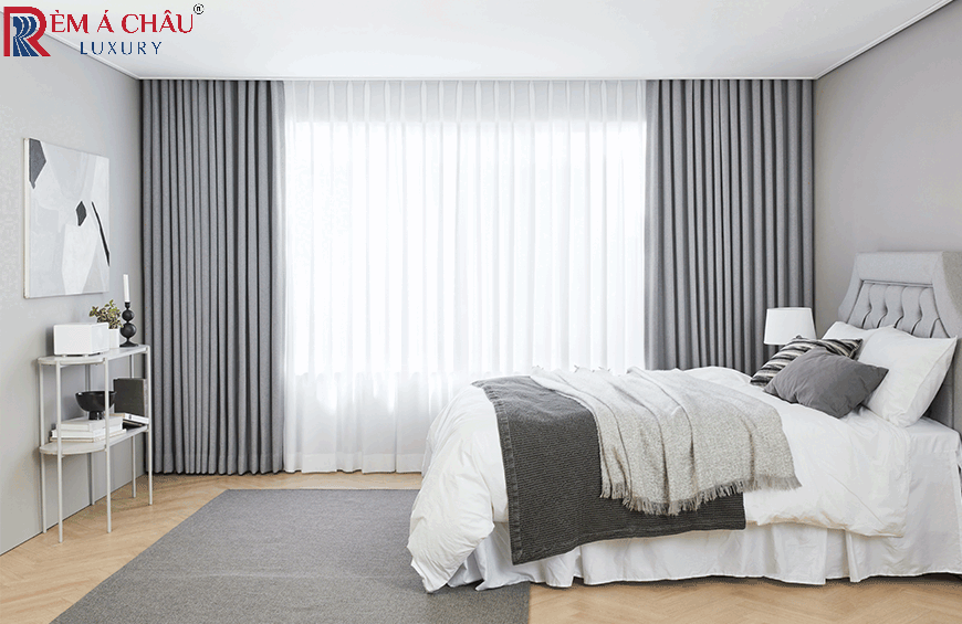 Hình ảnh Rèm Cửa 2 lớp giữa ngày và đêm