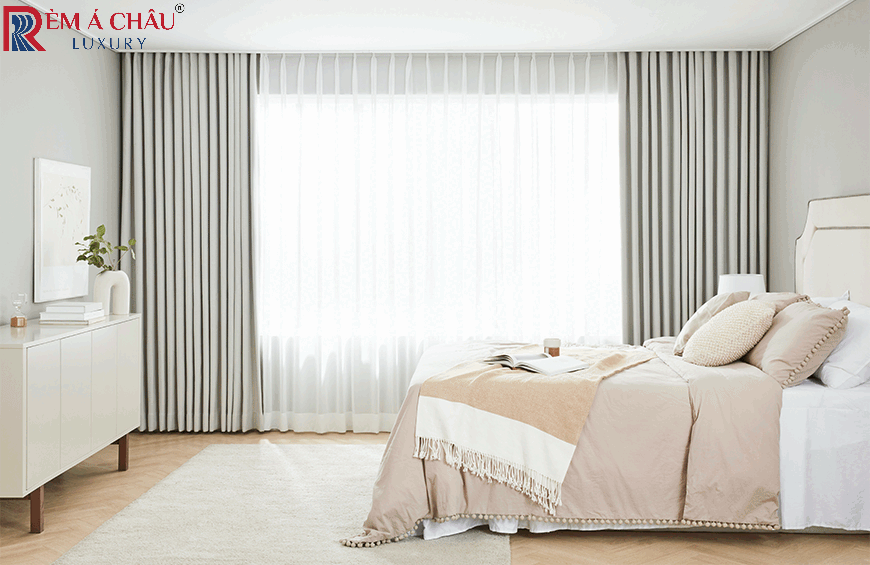 Hình ảnh Rèm Cửa 2 lớp giữa ngày và đêm