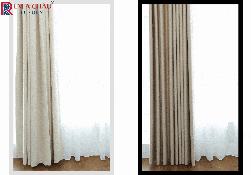 Rèm trước và sau khi xử lý hơi nước áp suất ở nhiệt độ cao tạo sóng